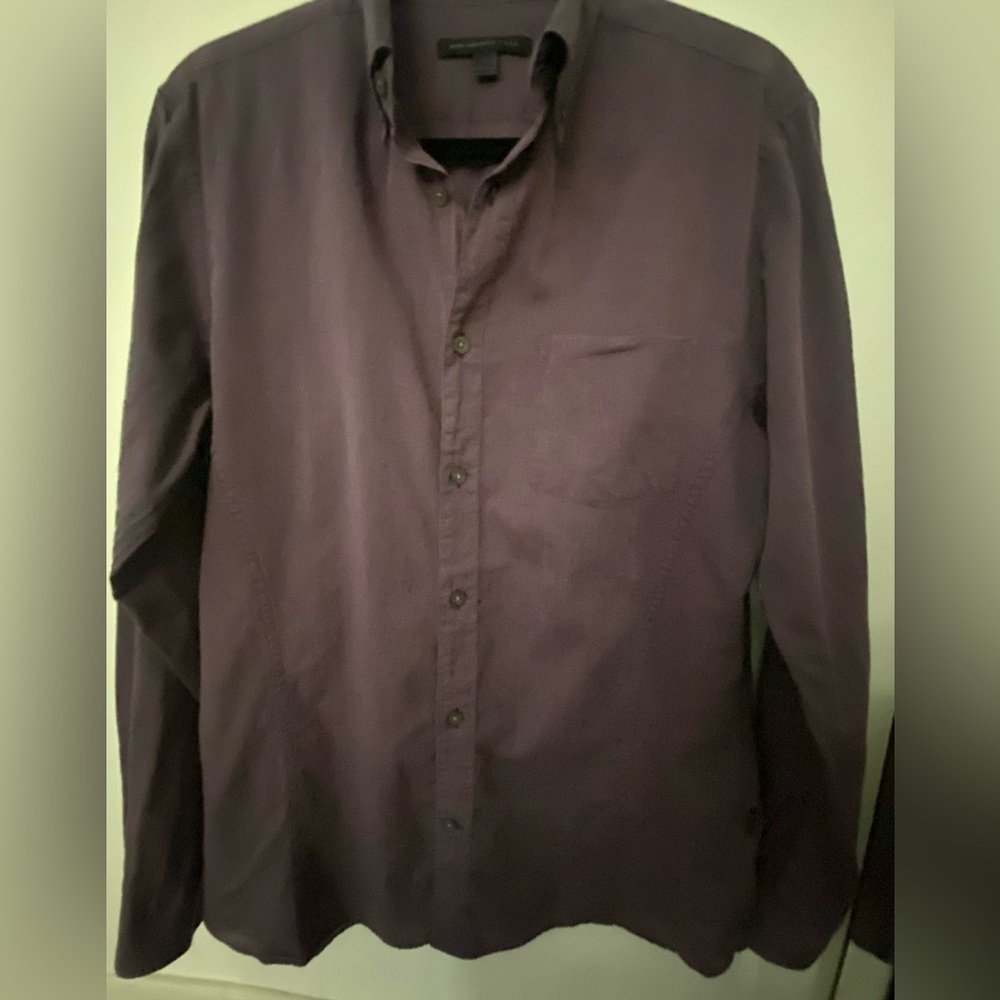 John Varvatos Slim Fit Linen Cotton  Button Down Mens Shirt Size S